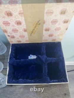 Bohemia Queen Lace Hand Cut 24% Lead Crystal Whiskey And Tumbler Set With Box