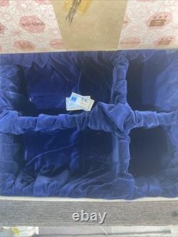 Bohemia Queen Lace Hand Cut 24% Lead Crystal Whiskey And Tumbler Set With Box