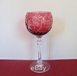 Bohemian 6 Cut to Clear Colored Wine Stems