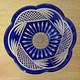 Bohemian Bowl Cobalt Blue Cut Glass 24% Lead Crystal Serving Bowl / Fruit Bowl