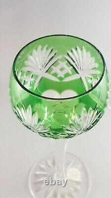 Bohemian Crystal CUT Colored Wine Glasses(4) Goblets Hungary
