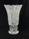 Bohemian Cut Crystal Vase, Large Stunning Glass 12 In Tall, Chipped