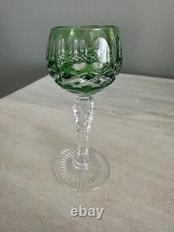 Bohemian Cut To Clear Crystal Cordial Shot Glasses Set Of 11