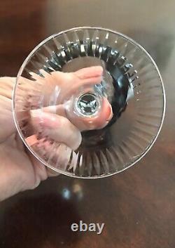 Bohemian Cut to Clear Crystal Wine Goblets Glasses 8 Set of Three