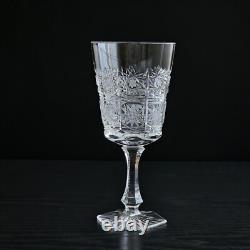 Bohemian Czech 7.25 oz Crystal Wine Glass 220 ml Hand Cut Queen Lace, Set of 6