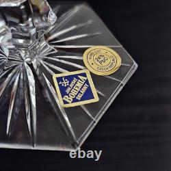 Bohemian Czech 7.25 oz Crystal Wine Glass 220 ml Hand Cut Queen Lace, Set of 6