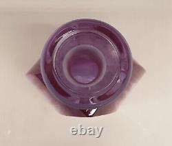 Bohemian Czech ALEXANDRITE Lavender Pink Crystal Cut Glass 9 Decanter Bottle