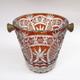Bohemian Czech Autumn Amber Cut To Clear Glass Crystal Champagne Ice Bucket