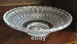 Bohemian Czech Crystal 16 (40 Cm) Round Bowl Hand Cut Queen Lace 24% Lead Glass