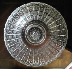 Bohemian Czech Crystal 16 (40 Cm) Round Bowl Hand Cut Queen Lace 24% Lead Glass