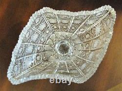 Bohemian Czech Crystal 8 Pedestal Bowl Hand Cut Queen Lace 24% Lead