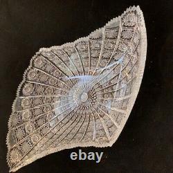 Bohemian Czech Vintage Crystal 18 Diamond Shape Bowl Cut Queen Lace 24% Lead