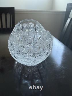 Bohemian Czech Vintage Crystal 9 Bowl Hand Cut Starburst Design