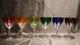 Bohemian Glass Cut To Clear Crystal 6ct. St. Louis PatternColored Wine Glass