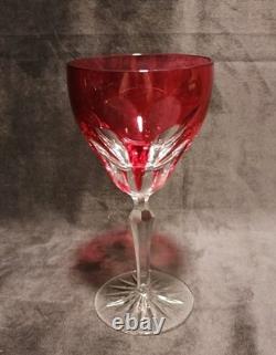 Bohemian Glass Cut To Clear Crystal 6ct. St. Louis PatternColored Wine Glass