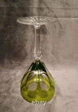 Bohemian Glass Cut To Clear Crystal 6ct. St. Louis PatternColored Wine Glass Bohemian Glass Cut To Clear Crystal 6ct. St. Louis PatternColored Wine Glass