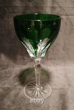 Bohemian Glass Cut To Clear Crystal 6ct. St. Louis PatternColored Wine Glass