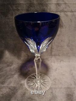 Bohemian Glass Cut To Clear Crystal 6ct. St. Louis PatternColored Wine Glass
