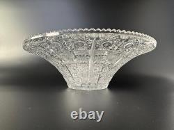 Bohemian Style Crystal Bowl Set Hobstar Starburst Vintage 2 Piece