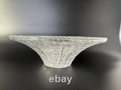 Bohemian Style Crystal Bowl Set Hobstar Starburst Vintage 2 Piece