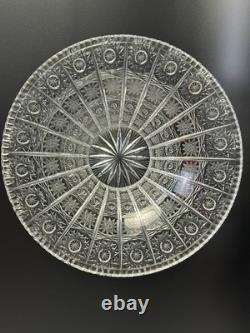 Bohemian Style Crystal Bowl Set Hobstar Starburst Vintage 2 Piece