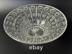 Bohemian Style Crystal Bowl Set Hobstar Starburst Vintage 2 Piece