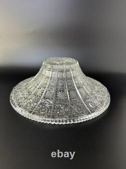 Bohemian Style Crystal Bowl Set Hobstar Starburst Vintage 2 Piece