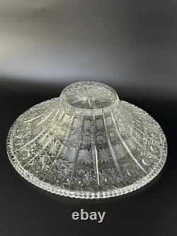 Bohemian Style Crystal Bowl Set Hobstar Starburst Vintage 2 Piece
