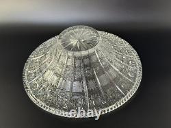 Bohemian Style Crystal Bowl Set Hobstar Starburst Vintage 2 Piece