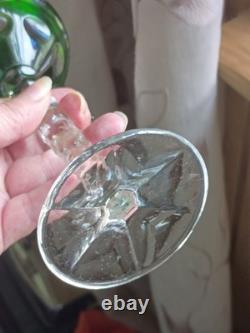 Bohemian Vintage Cut To Clear Multicolor Crystal Wine Glasses In Box Set Of Six