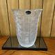 Bohemian glass cut crystal flower vase made in Czechoslovakia