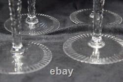 Boho Chic Nachtmann Traube Amethyst Cut Crystal Port Wine Glasses Set Germany