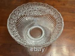 Bowl, American Brilliant Cut Glass, Hobstar, Strawberry Diamond And Fan Motif