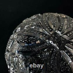 Bowl Crystal Cut Glass American Brilliant Period Sawtooth Edge Elegant Antique