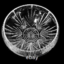 Brilliant Contemporary Fine Cut Crystal Wavy Lines Large Heavy 13 Punch Bowl