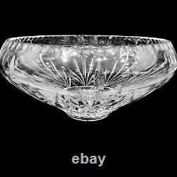 Brilliant Contemporary Fine Cut Crystal Wavy Lines Large Heavy 13 Punch Bowl