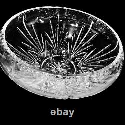 Brilliant Contemporary Fine Cut Crystal Wavy Lines Large Heavy 13 Punch Bowl