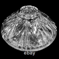 Brilliant Contemporary Fine Cut Crystal Wavy Lines Large Heavy 13 Punch Bowl