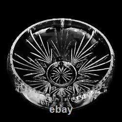 Brilliant Contemporary Fine Cut Crystal Wavy Lines Large Heavy 13 Punch Bowl