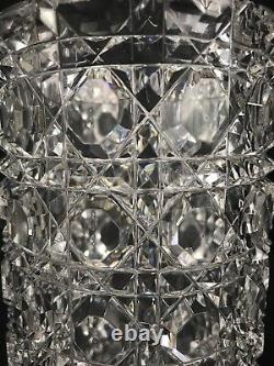 Brilliant Cut Crystal Cylinder Vase