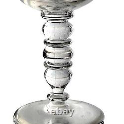 Bryce Diamond Wreath Cut Crystal Wine Goblets 1930s Elegant Glass 625-1 7 (8)