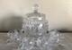 CRYSTAL PUNCH BOWL-Heavy Cut Glass WithLid 10 Cups For Showers-Weddings-Holidays