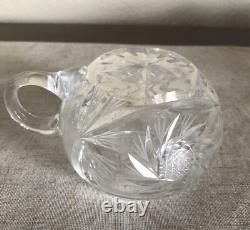 CRYSTAL PUNCH BOWL-Heavy Cut Glass WithLid 10 Cups For Showers-Weddings-Holidays