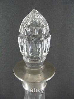 CUT LEAD CRYSTAL LIQUOR GLASS DECANTER withSTOPPER SILVER HALLMARKED R&D 12 VTG