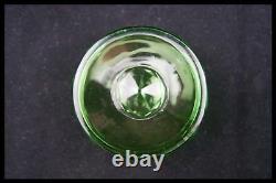 C. 1930 Baccarat Green Clear Cut Crystal Covered Box Vanity Jar Candy Bowl France