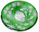 Caesar Crystal Bohemiae Czech Lead Crystal Green Cut to Clear Glass Plate Bowl