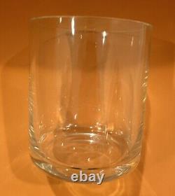 Calvin Klein Double Old Fashioned Bergen Cut Edge Crystal Glass Retired