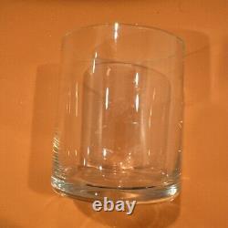 Calvin Klein Double Old Fashioned Bergen Cut Edge Crystal Glass Retired