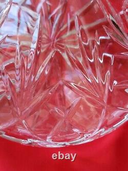 Captains Ship Nautical Cut Crystal Glass Decanter With Stopper Vintage 1980s