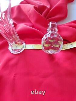 Captains Ship Nautical Cut Crystal Glass Decanter With Stopper Vintage 1980s